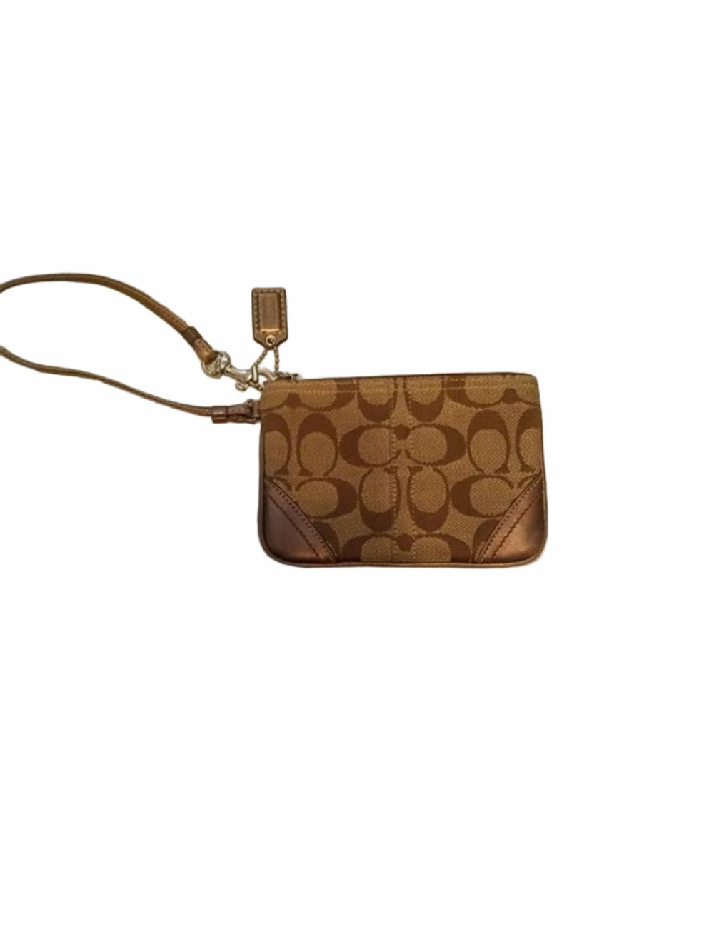 Coach copper wristlet